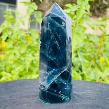 520G High Qualit Colorful Natural Fluorite Crystal REAL Wand Point Healing picture