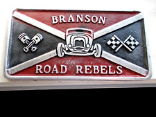 car club plaque Branson Road Rebels Checker Flags Pistons eBay Motors Hot Rod Co picture