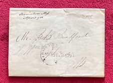 1832 STAMPLESS POSTAL COVER / LETTER - KINGSTON, MA POSTMARK - MONEY OWED picture
