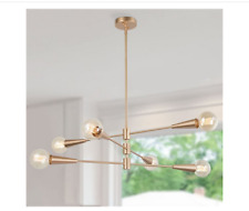 6-Light Gold Modern/Contemporary Sputnik Chandelier Pendant Light Home Decor picture