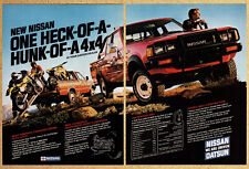 Datsun 4WD King Cab 4x4 Pick Up Truck - 2 Page Vtg Print Ads Ephemera Art 1983 picture