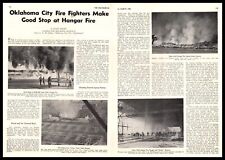 1946 Oklahoma City Fire Dept. Photos Tinker Field Hangar Article 2-Page Print Ad picture