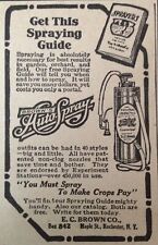 1918 AD(XE7)~E.C. BROWN CO. ROCHESTER, NY. BROWN'S ORCHARD SPRAYER picture