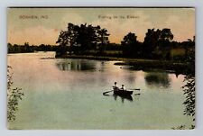 Goshen IN-Indiana, Fishing On The Elkhart, Vintage c1910 Souvenir Postcard picture