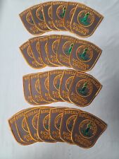 25 old stock vintage unsewn Richmond VA police shoulder patches cheesecloth picture