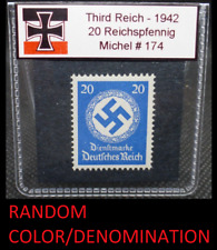 Nazi Germany Swastika Stamp 1934-1944 Third Reich WW2 Reichspfennig Relic Rare picture