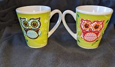 Owl Coffee Cup Mugs Retro Design~