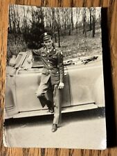 WW2 Era Photo U.S. GI Smiling Convertible Automobile Car Soldier Happy 1940s picture