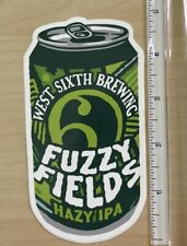 West Sixth Brewing Lexington Kentucky Fuzzy Fields Hazy IPA Beer Sticker Decal picture