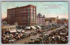 Postcard Chicago Illinois Haymarket Square Produce Market Vintage picture