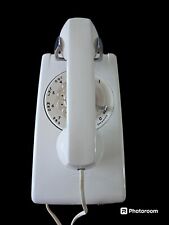 VINTAGE Western Electric Bell System Rotary Wall Phone White picture
