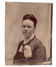 1870s Lovely Victorian Woman 9th  1/9 Ninth Plate Tintype picture