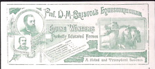 c1890s Prof D.M. Bristol's Equescurriculum Perfectly Educated Horses Letterhead picture