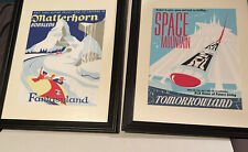 Disney Matted Prints-Matterhorn & Space Mt  16”x20” picture