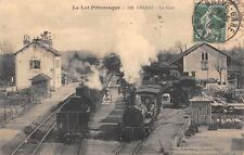 CPA 46 GRAMAT LA GARE / 2 TRAINS S / LOCOMOTIVES picture