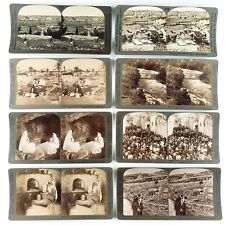 Ancient Palestine Stereoview Lot of 8 Antique Holy Land Israel Photo Set C1822 picture