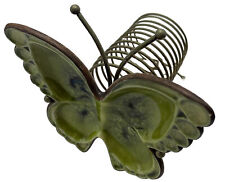 Treasure Craft Letter Rack Butterfly Spiral Green MCM Mid Century Modern Holder picture