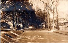 RPPC Tree Lined Kenyon Avenue, Wakefield Rhode Island - c1920s Photo Postcard picture
