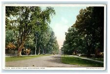 c1910 Main Street Elms Stockbridge Massachusetts MA Phostint Postcard picture