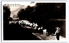 THE YOUNG FARMER A SCENE IN THE MOUNTAINS POSTCARD picture