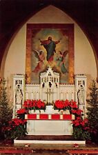 Cooperstown NY New York Christ Church Episcopal Interior Altar Vtg Postcard T2 picture