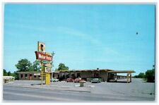 c1960's Black Hawk Motor Inn Signage Roadside Ontario Canada CA Cars Postcard picture