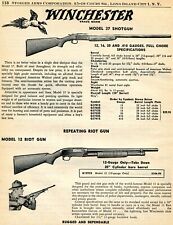 1958 Print Ad of Winchester Model 12 Riot Gun & 37 Shotgun picture