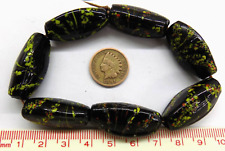 20 Crumb Beads 3 Sided Vintage Black African Trade Beads Tstock266 picture