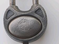  Vintage Gilbert and Barker Gas Pump Padlock with Key picture