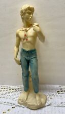 EMILIO CASAROTTO MODERN SCULPTURE OF DAVID IN BLUE JEANS - Signed & Dated '92 picture