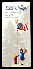 Rare Dept 56 Spirit of 76 Flag w/Base and Children Figurine Snow Village Mint picture