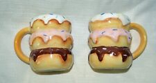 NEW Pair of Stacked Sprinkled Donuts Mugs by Room Essentials Gift - See photos picture