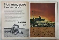 1968 two page magazine ad for Oliver Tractors - For Men Who Grow, 1750 Tractor picture