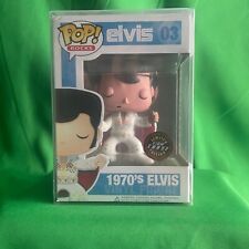 Funko  Pop 1970's Elvis Presley #03 Vaulted Retired Rare   W/ Protector NEW picture