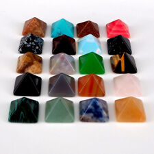14Pc Chakra Pyramid Stone Crystal Quartz Healing Natural Spirituality Gemstone picture