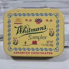 Small Metal Whitman's Assorted Chocolates Sampler Hinged Lid Tin picture