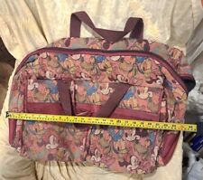 Vintage Disney 1990's Micky And Co. Large Canvas Travel Bag -ExcellentCondition picture