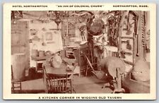Interior~Hotel Northampton Kitchen Corner Northampton MA B&W~Vintage Postcard picture