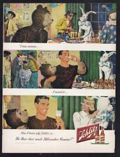 1949 SCHLITZ Beer Print Ad 