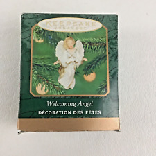 Hallmark Keepsake Christmas Ornament Welcoming Angel Miniature Vintage New 2000 picture