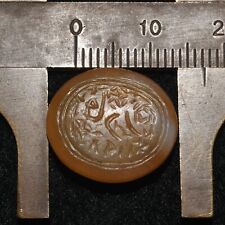 Genuine Ancient Medieval Golden Age Islamic Carnelian Intaglio Seal 6th Century picture