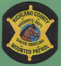 RICHLAND COUNTY SOUTH CAROLINA SHERIFF MOUNTED PATROL SHOULDER PATCH picture
