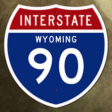 Wyoming interstate route 90 highway marker road sign 1957 Buffalo 18x18 picture