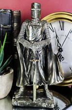 Medieval Holy Roman Empire Caped Crusader Knight w/ Sword Statue Suit Of Armor picture
