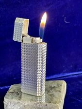 Cartier Lighter Silver Pentagon Working 1 Year Warranty Mint Condition picture