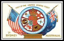 Postcard Visit of the United States Fleet to Sydney Australia picture