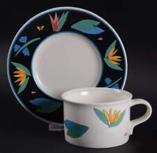 Mikasa Midnight Tropics Cup & Saucer 385012 picture