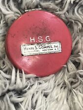 VINTAGE H.S.G HENRI S. GOMPES  BLACK EYE SHADOW METAL COMPACT NOS picture