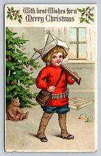 c1910 Child Plays Bear Tree Candle Ornaments  Christmas P815 picture