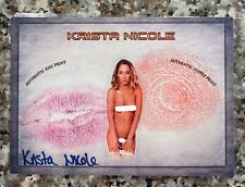 Collectors Expo 💫 Authentic Auto Kiss Nip Card 💫💕Krista Nicole 2018💕 picture